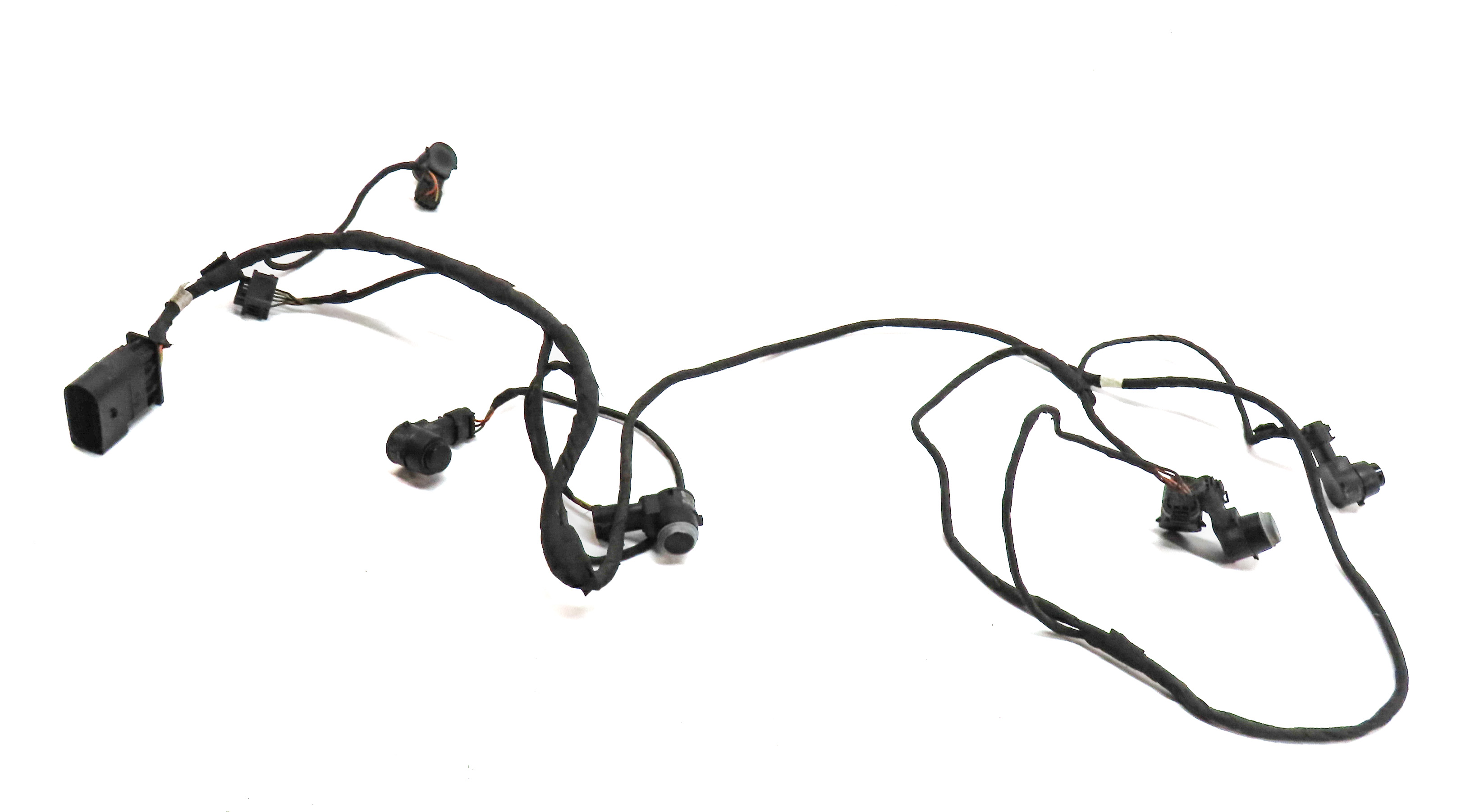 2014 MERCEDES GL450 (X166) FRONT PDC PARK DISTANCE SENSOR SET w/ HARNESS (BLACK) — exact item pictured